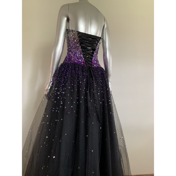 Black TULLE Purple Sequin Fairy Dress Costume Extra Small - Picture 5 of 10